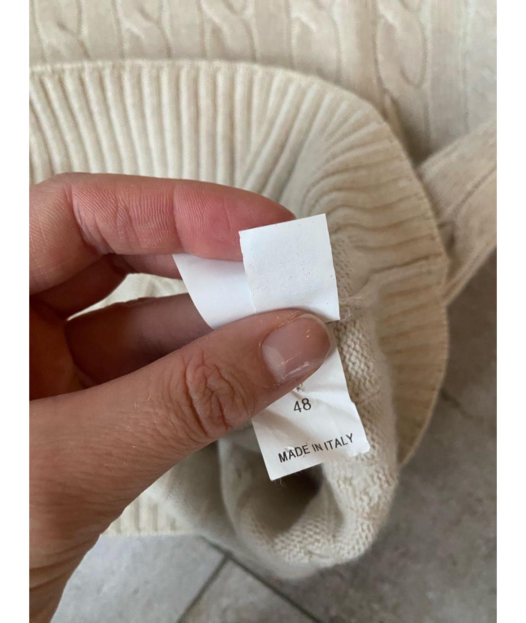 BRUNELLO CUCINELLI Бежевый кашемировый джемпер / свитер, фото 6