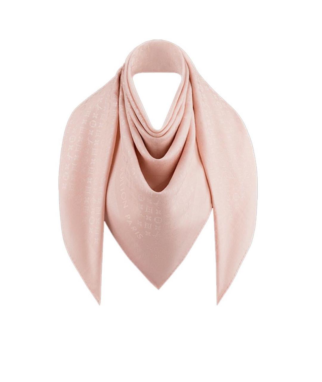 LOUIS VUITTON Розовый кашемировый шарф, фото 1