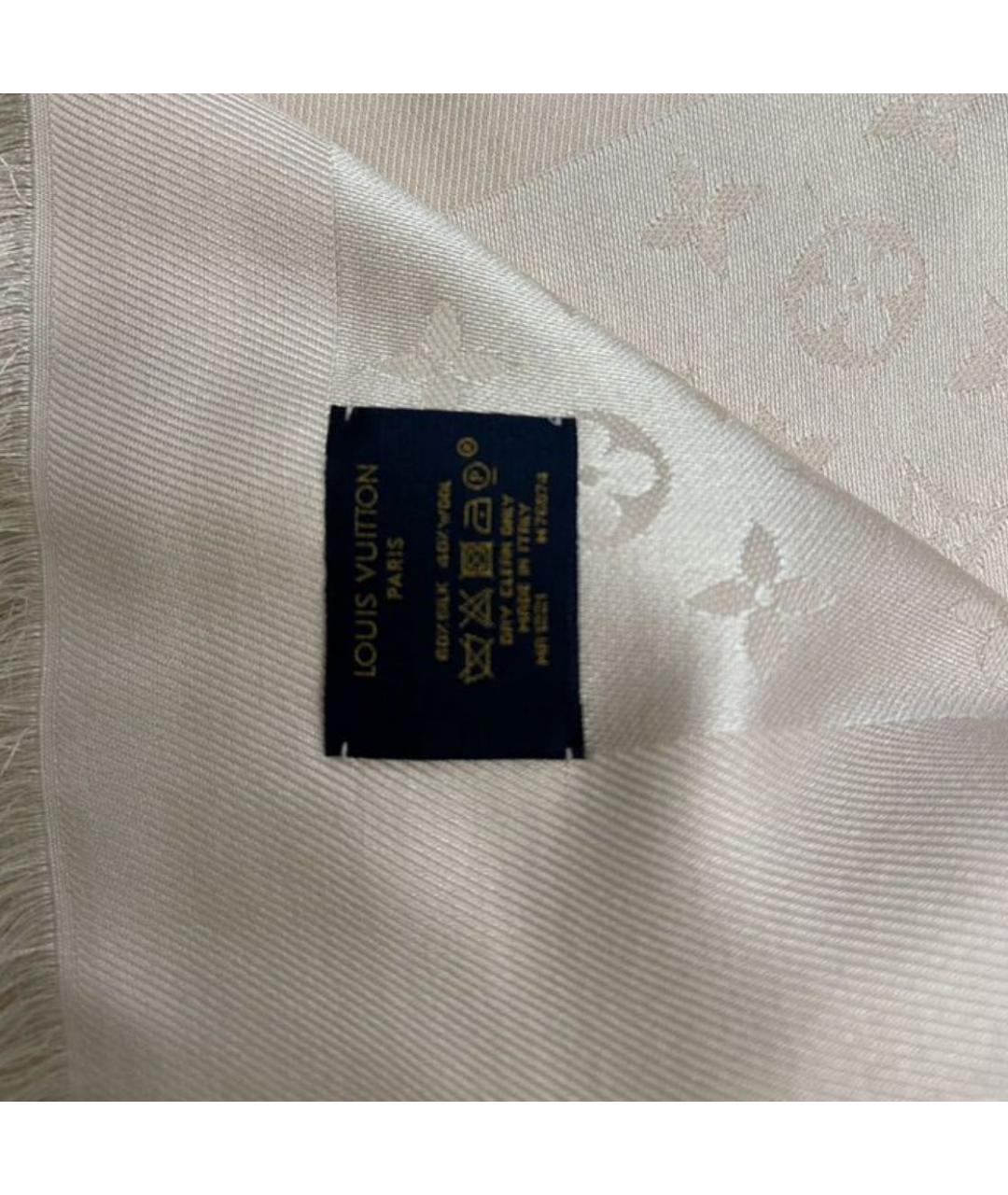 LOUIS VUITTON Розовый кашемировый шарф, фото 4