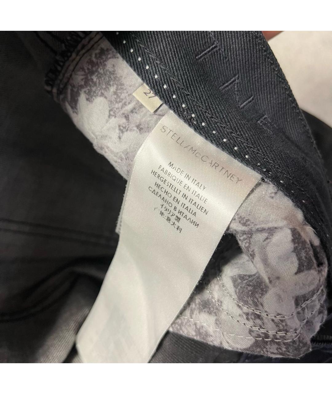 STELLA MCCARTNEY Антрацитовые хлопко-эластановые прямые джинсы, фото 8