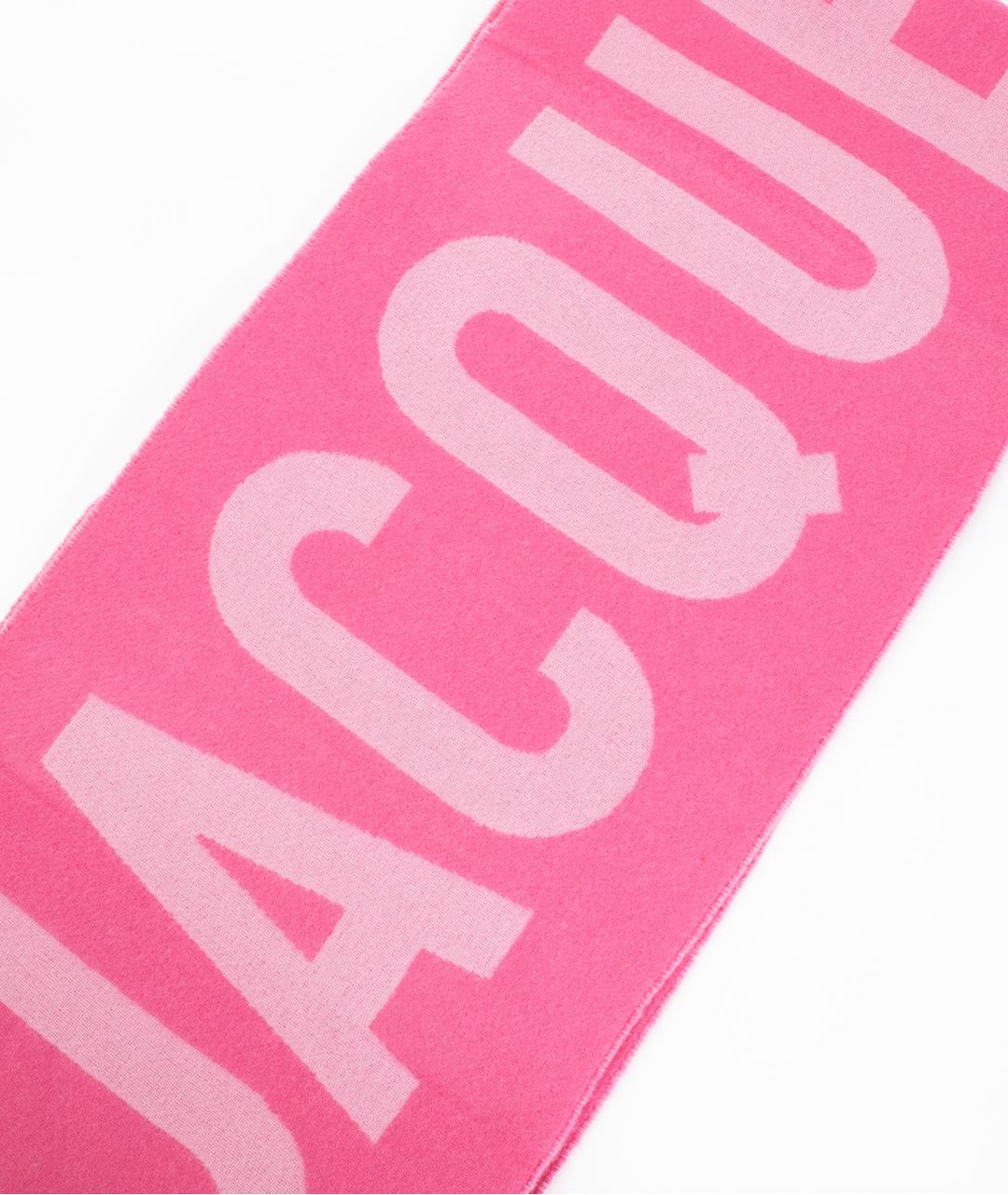 JACQUEMUS Розовый шерстяной шарф, фото 2