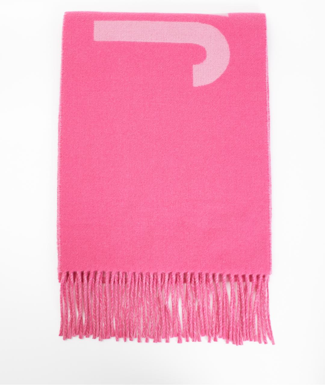 JACQUEMUS Розовый шерстяной шарф, фото 1
