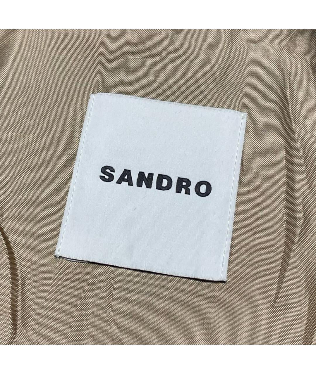 SANDRO Горчичная замшевая куртка, фото 6