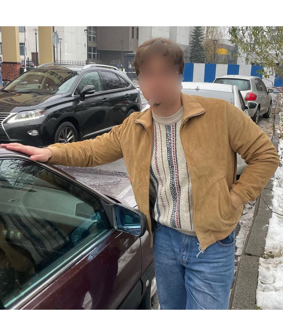 SANDRO Горчичная замшевая куртка, фото 2