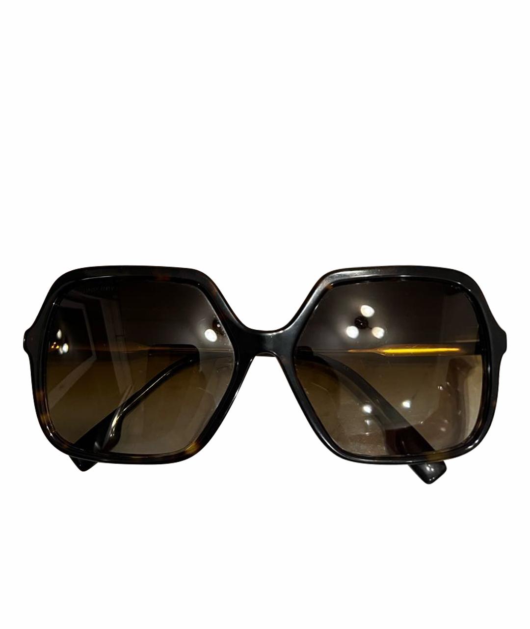 BURBERRY Коричневые пластиковые солнцезащитные очки, фото 1
