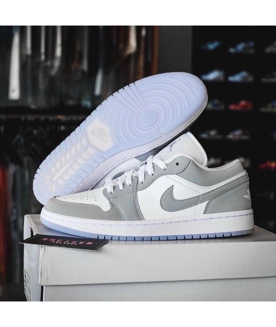 JORDAN Серые кожаные кроссовки, фото 2