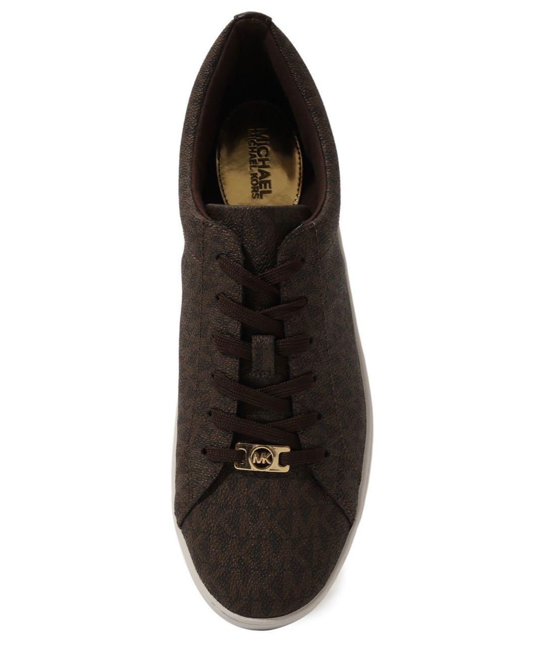 MICHAEL KORS Коричневые кожаные кеды, фото 4
