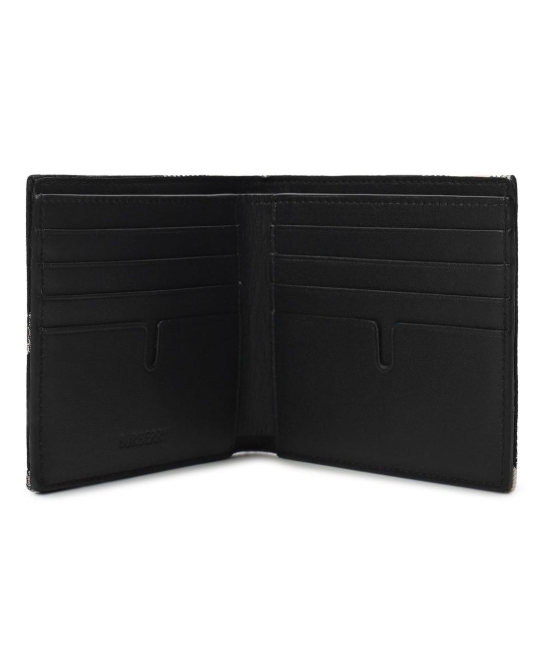 BURBERRY Черный кожаный кошелек, фото 3