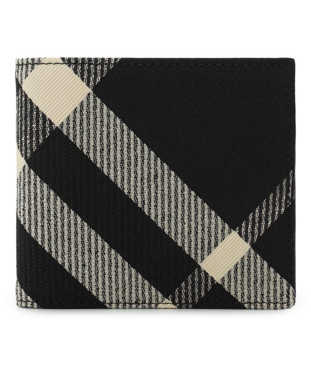 BURBERRY Черный кожаный кошелек, фото 1