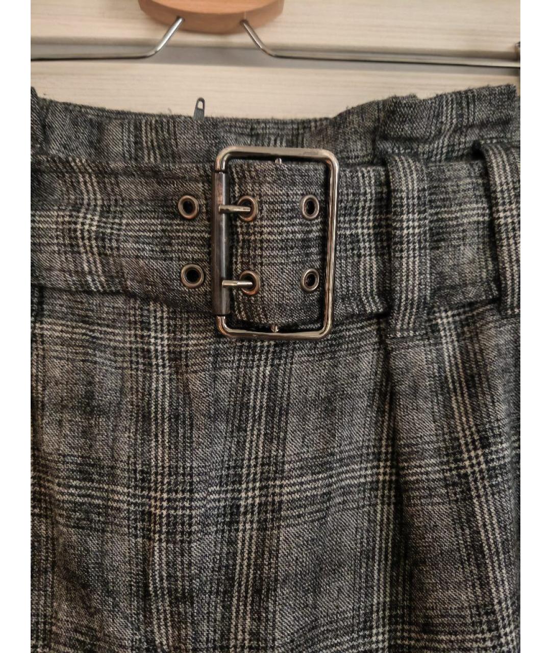 BRUNELLO CUCINELLI Серые шерстяные прямые брюки, фото 3