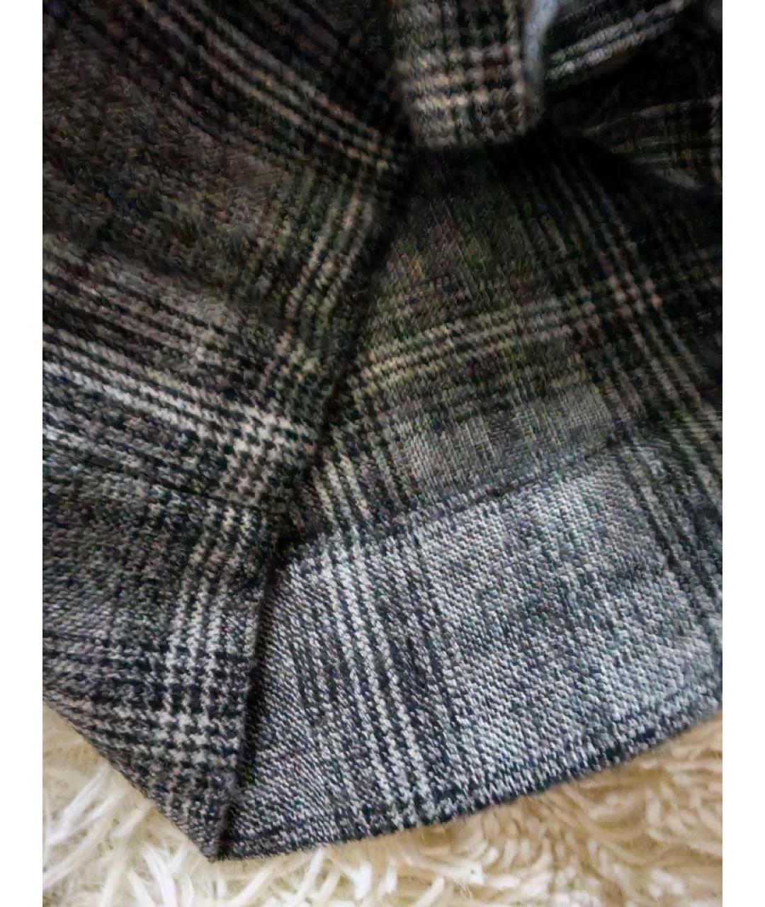 BRUNELLO CUCINELLI Серые шерстяные прямые брюки, фото 7