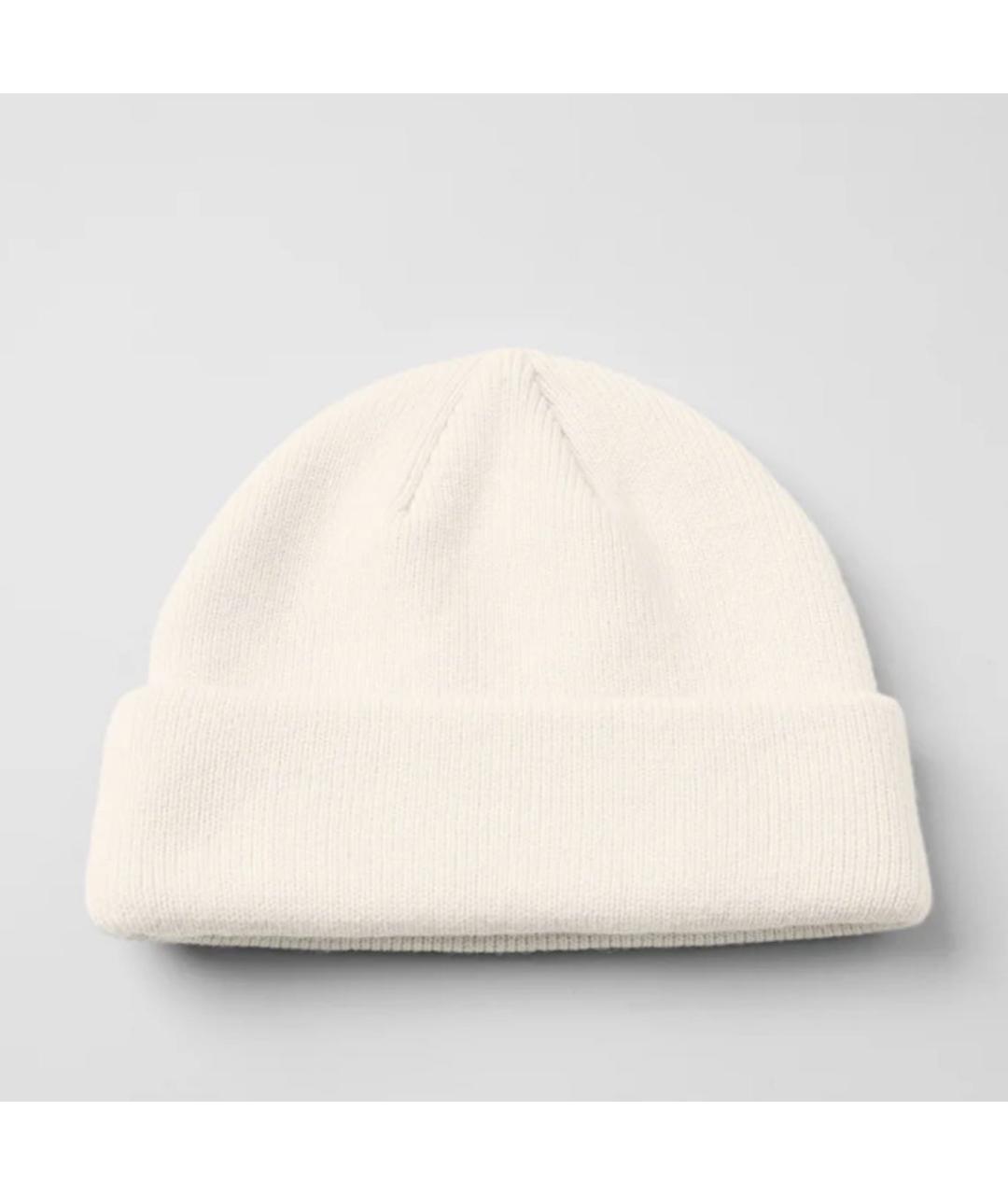 ALO YOGA Белая хлопковая шапка, фото 2