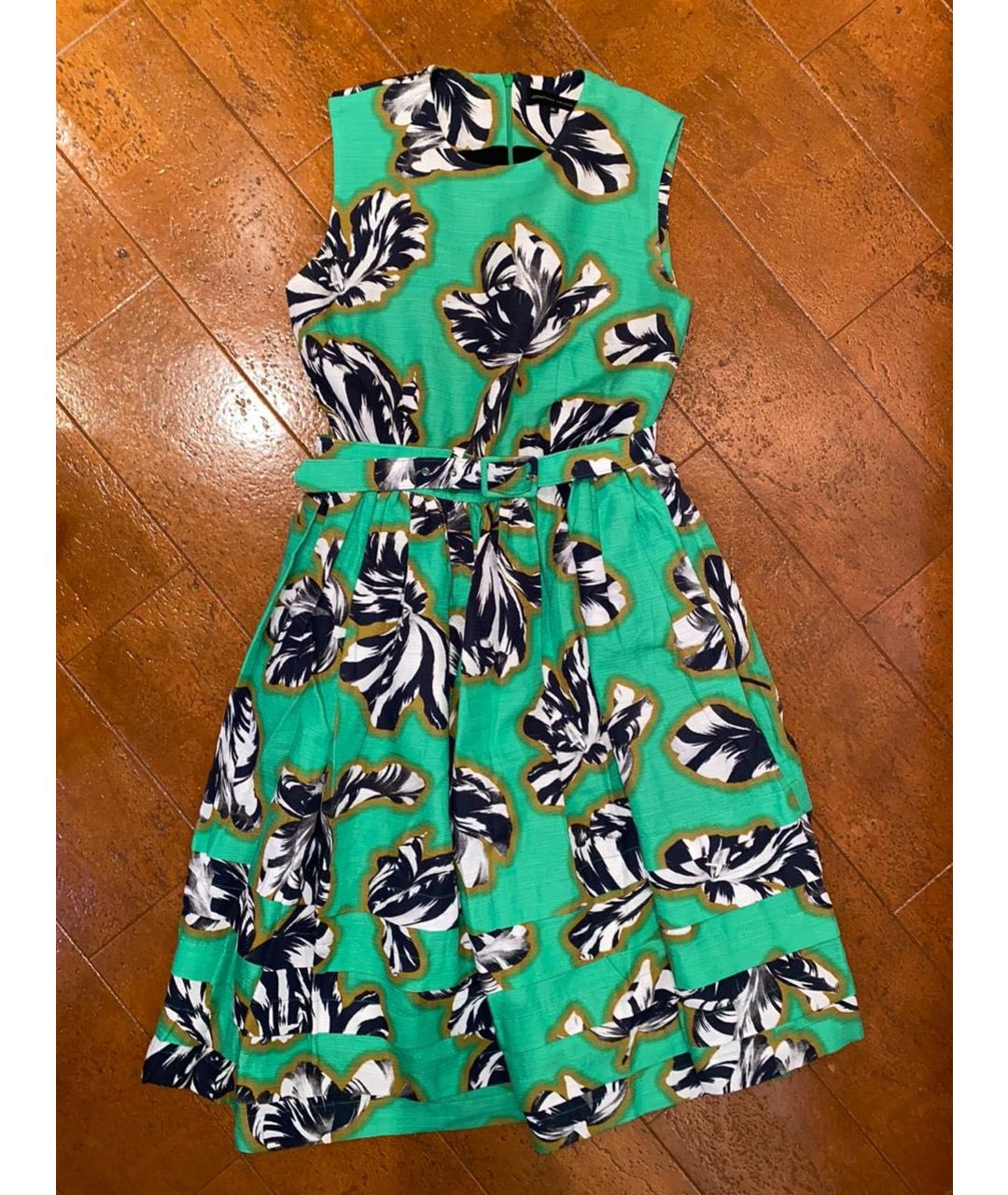 JOSHUA SANDERS Зеленые хлопко-эластановое повседневное платье, фото 5