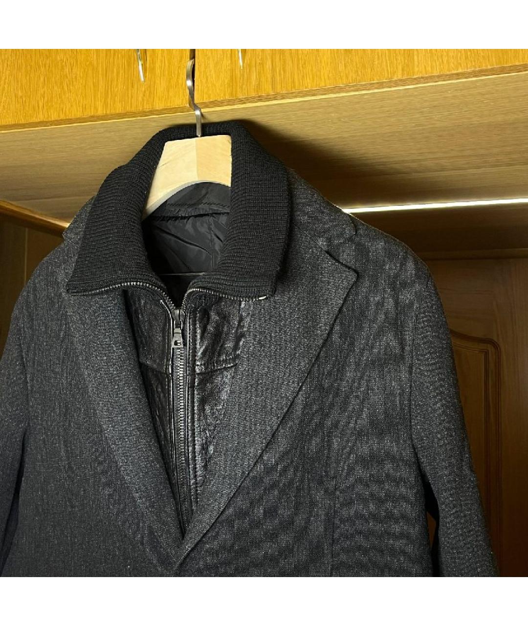 PRADA Антрацитовое шерстяное пальто, фото 5