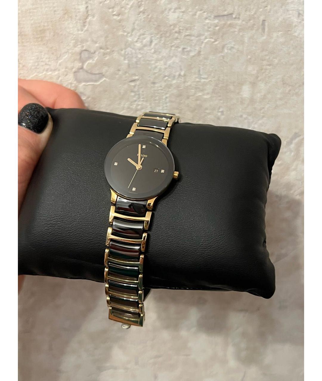 RADO Черные часы из желтого золота, фото 9