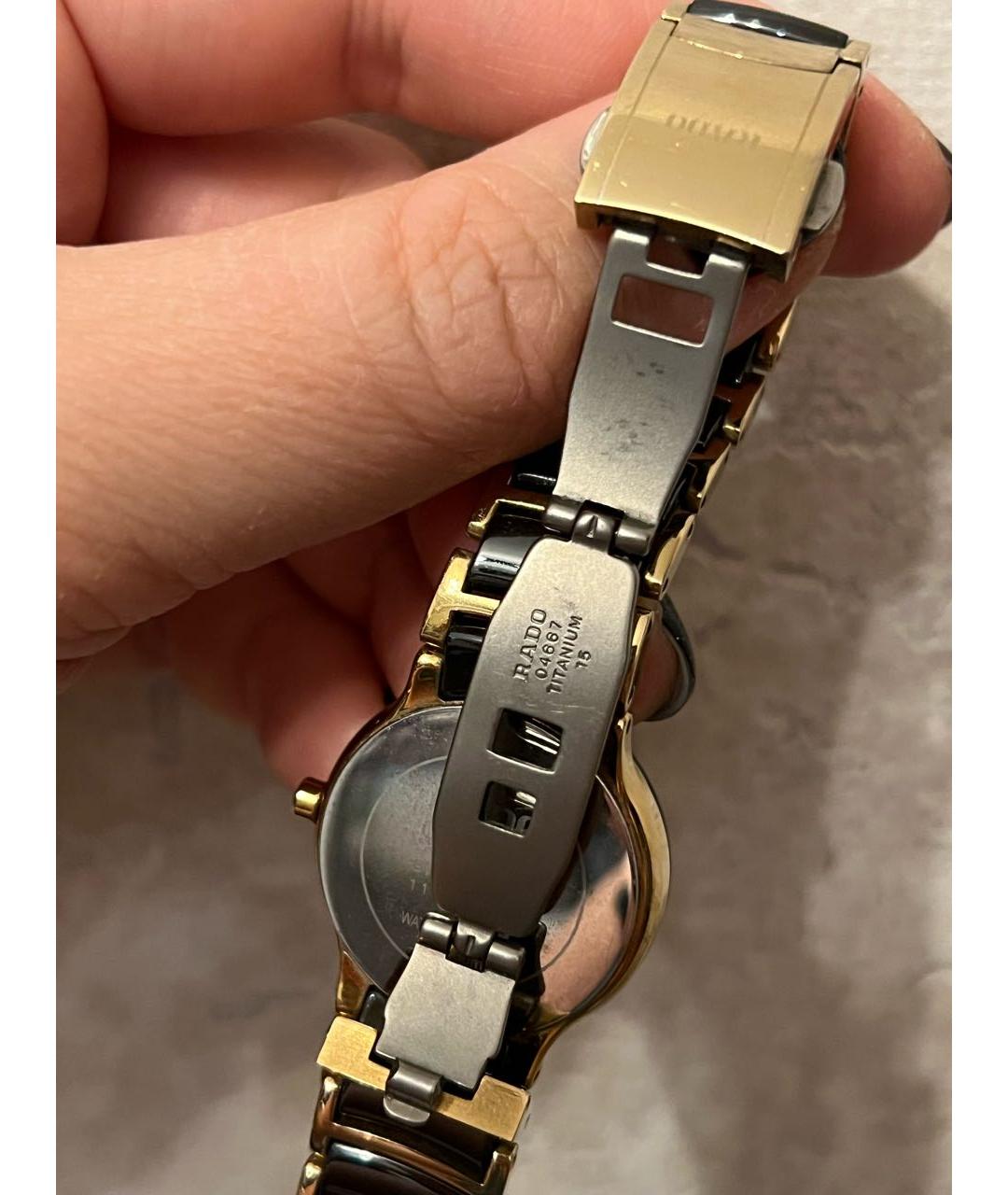 RADO Черные часы из желтого золота, фото 3