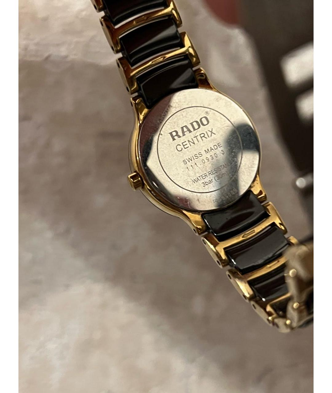 RADO Черные часы из желтого золота, фото 2