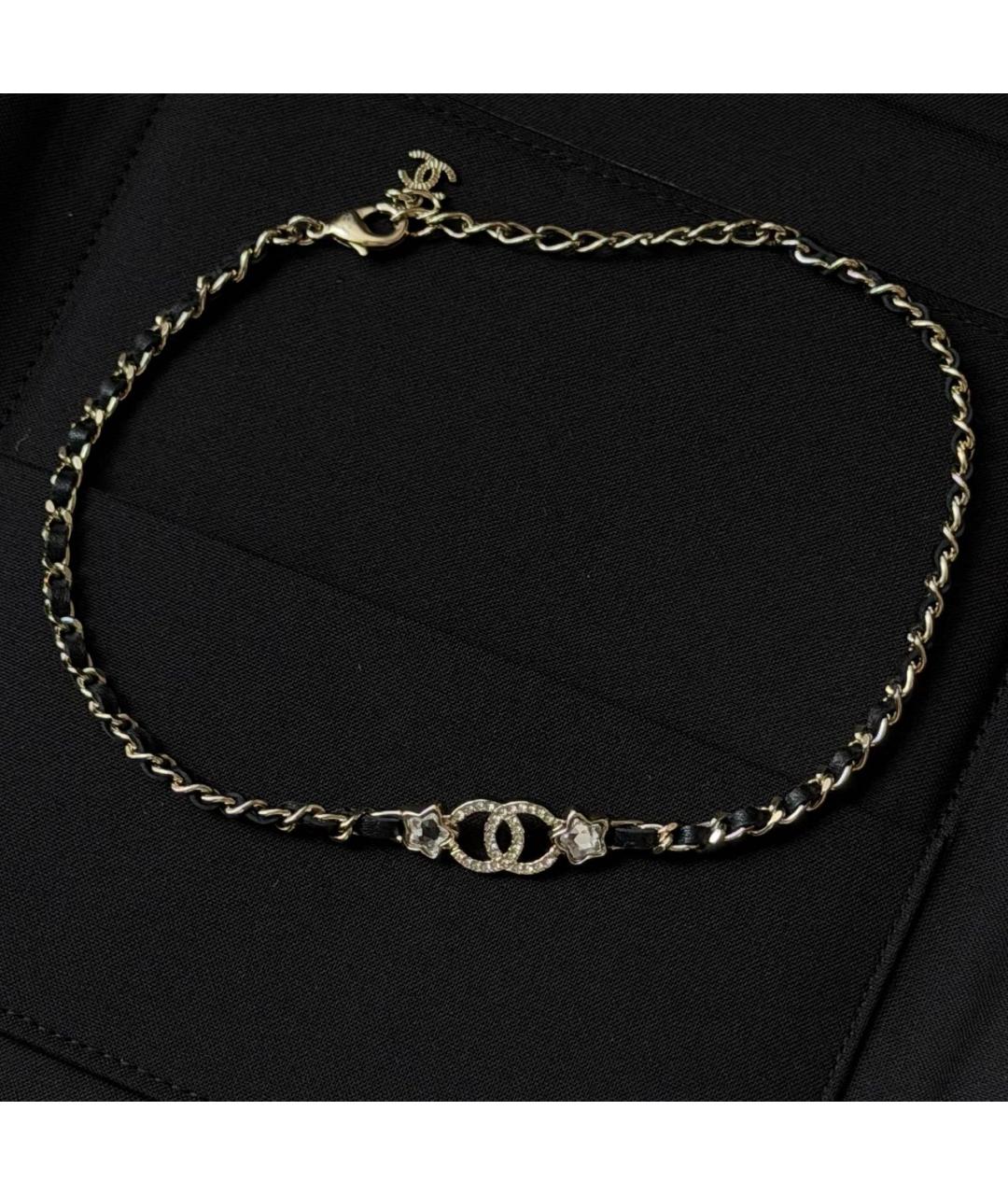 CHANEL Золотой кожаный чокер, фото 3