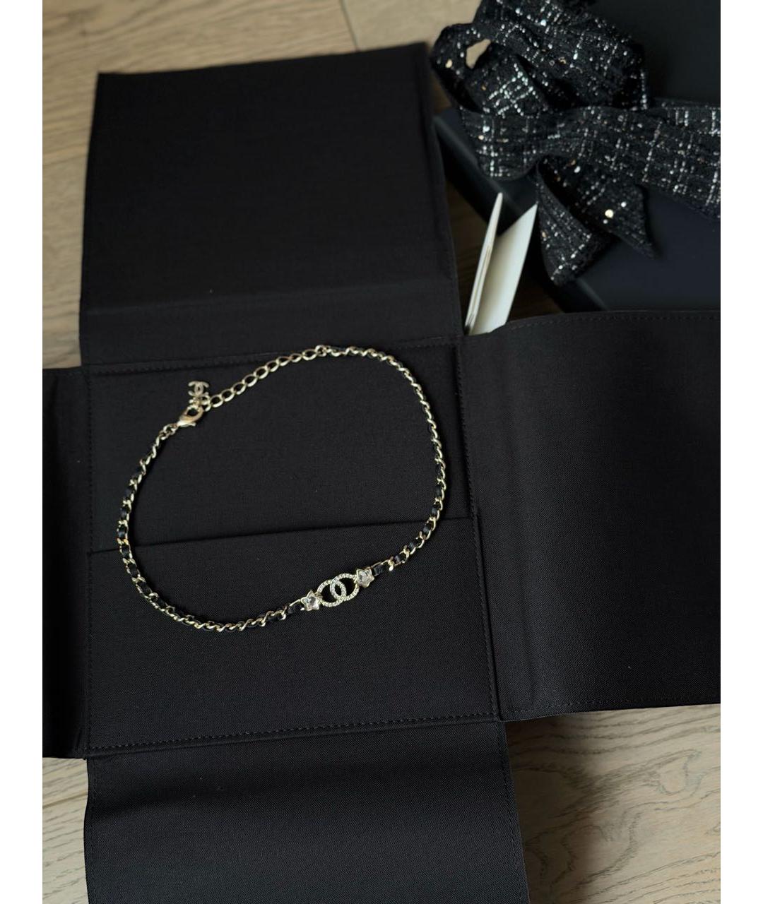 CHANEL Золотой кожаный чокер, фото 2