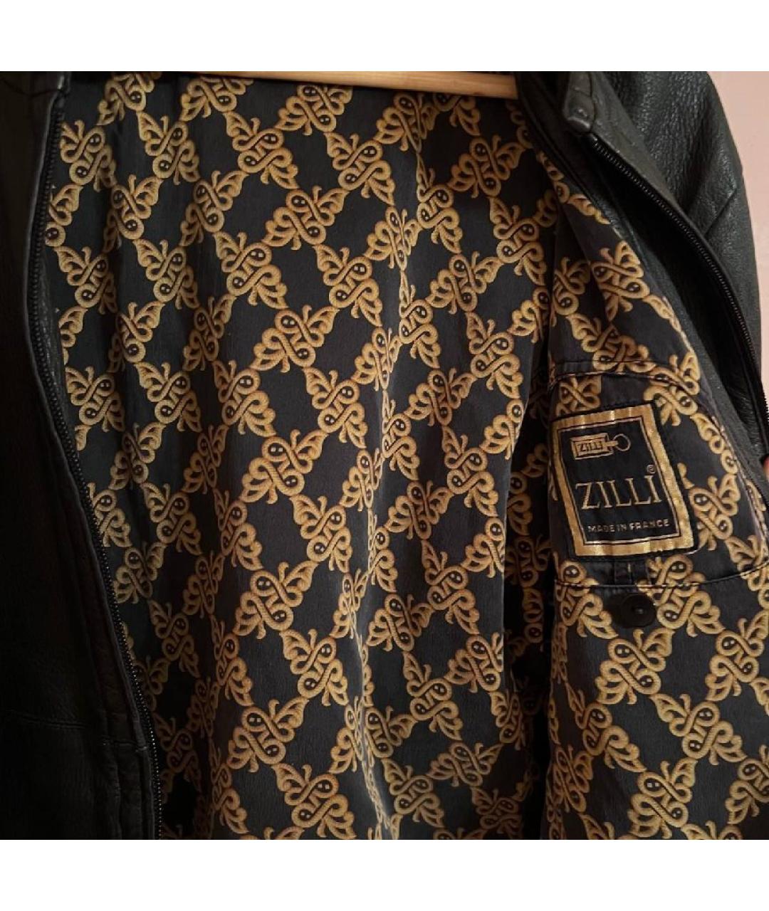 ZILLI Черная кожаная куртка, фото 6