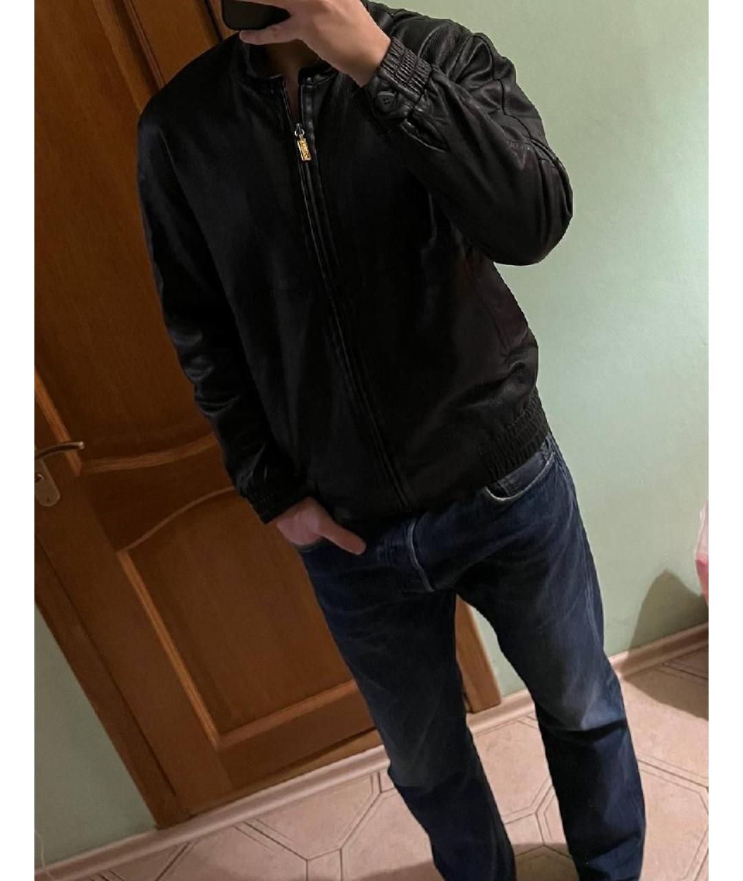 ZILLI Черная кожаная куртка, фото 8