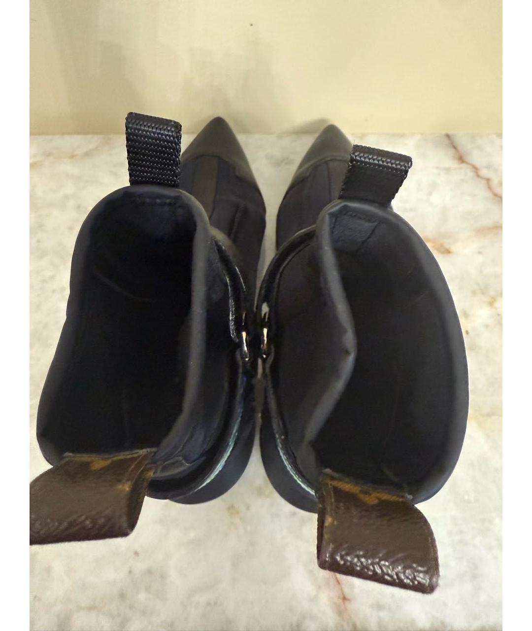LOUIS VUITTON Черные кожаные ботильоны, фото 3
