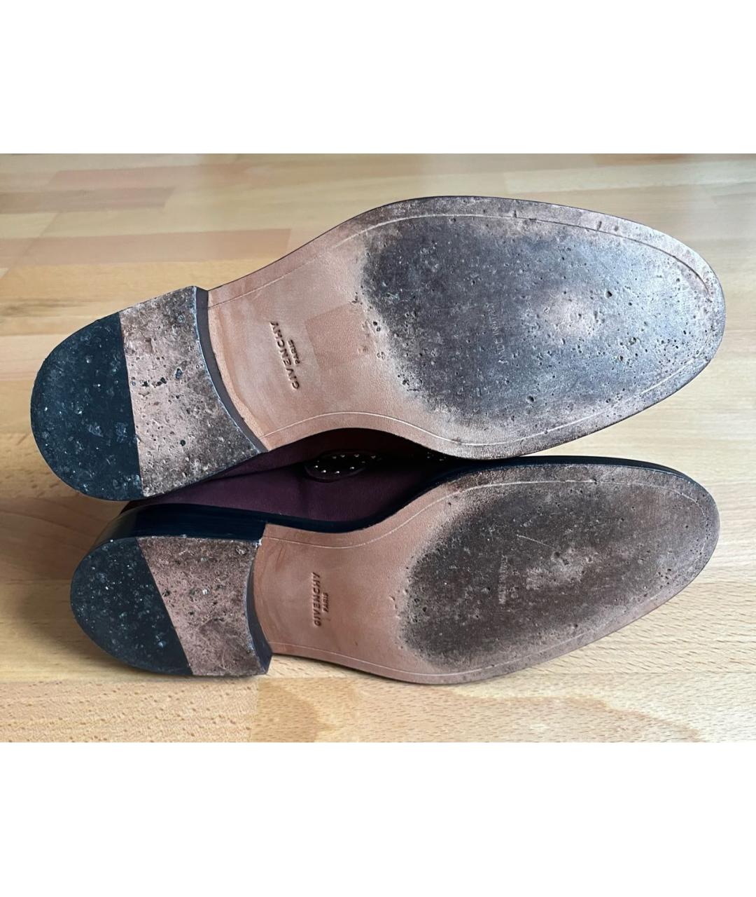 GIVENCHY Бордовые замшевые ботинки, фото 5