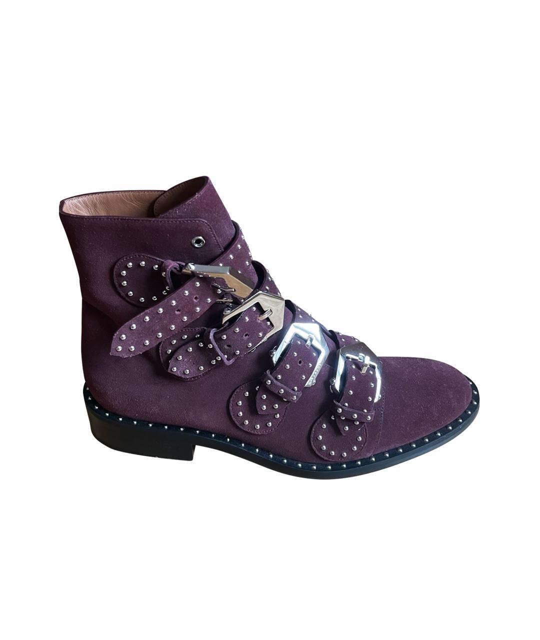 GIVENCHY Бордовые замшевые ботинки, фото 1