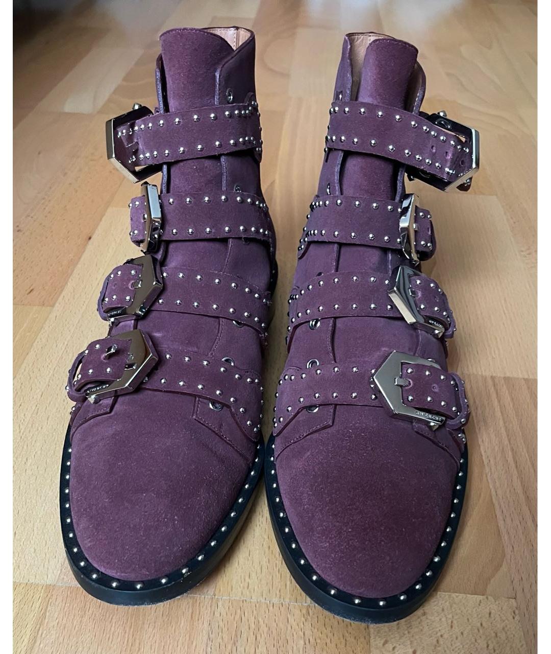 GIVENCHY Бордовые замшевые ботинки, фото 2