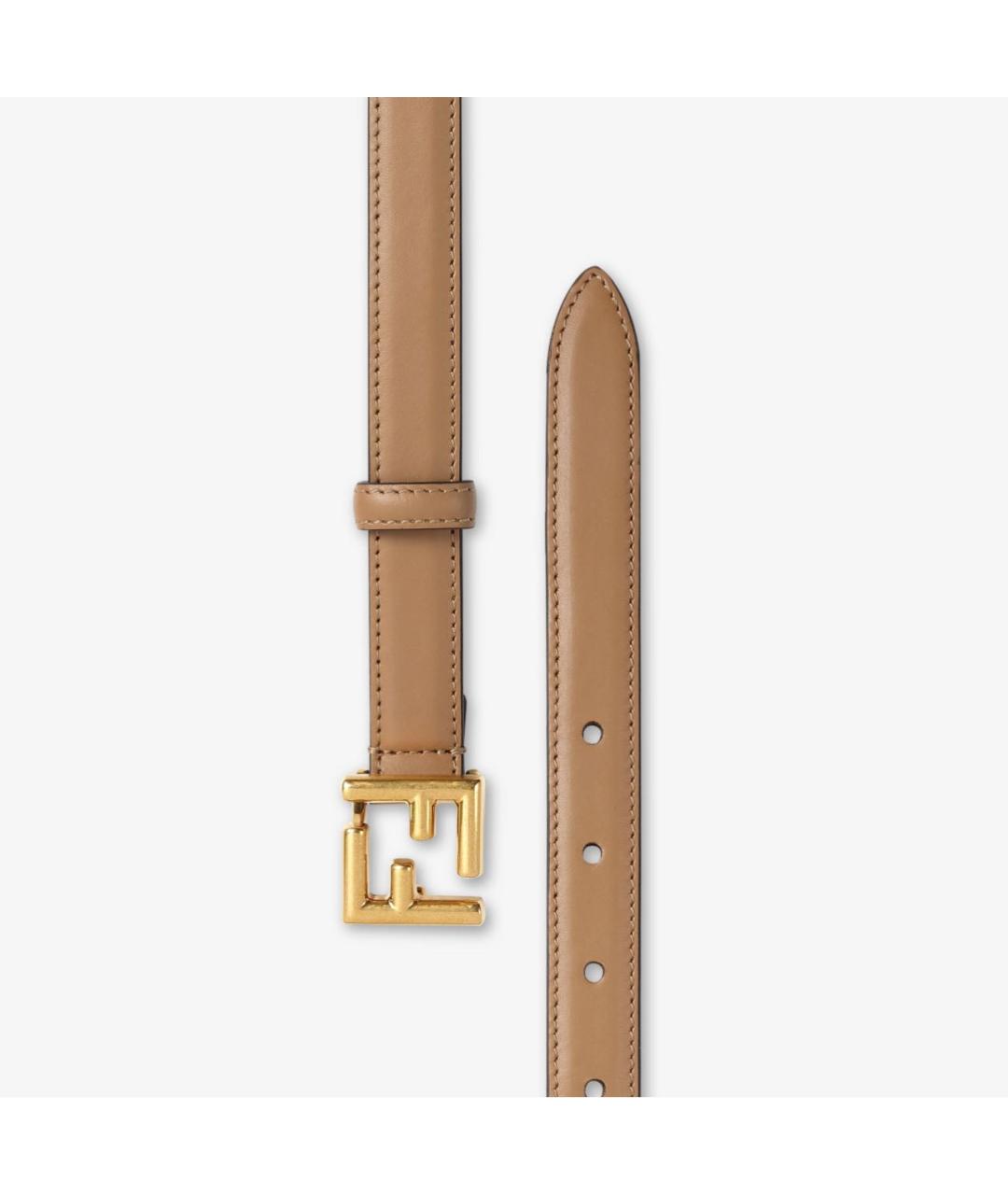 FENDI Коричневый кожаный ремень, фото 2