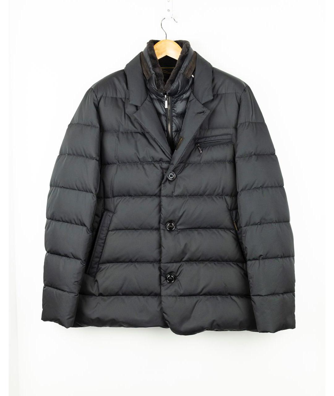 MOORER Черный полиэстеровый пуховик, фото 5