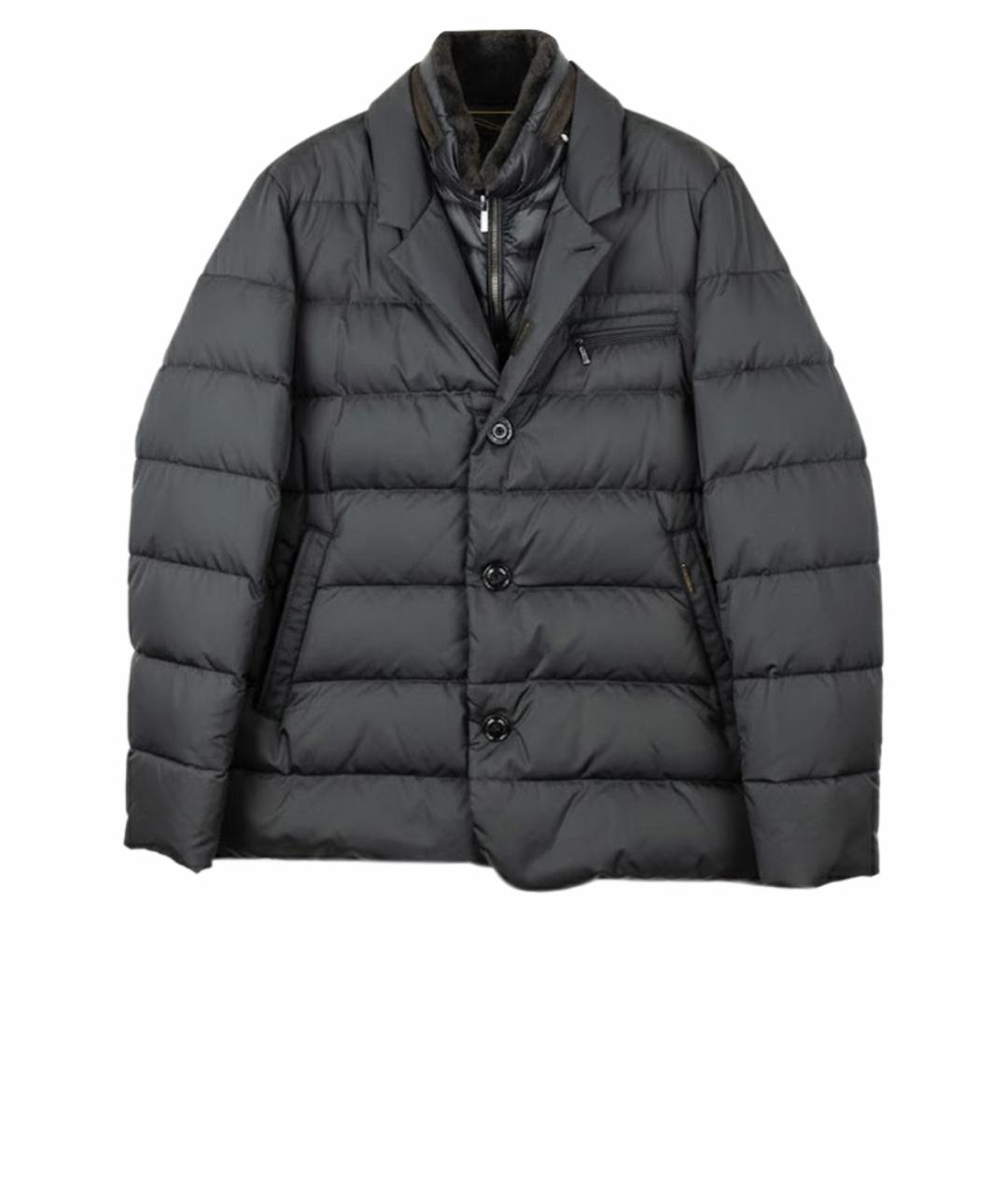MOORER Черный полиэстеровый пуховик, фото 1