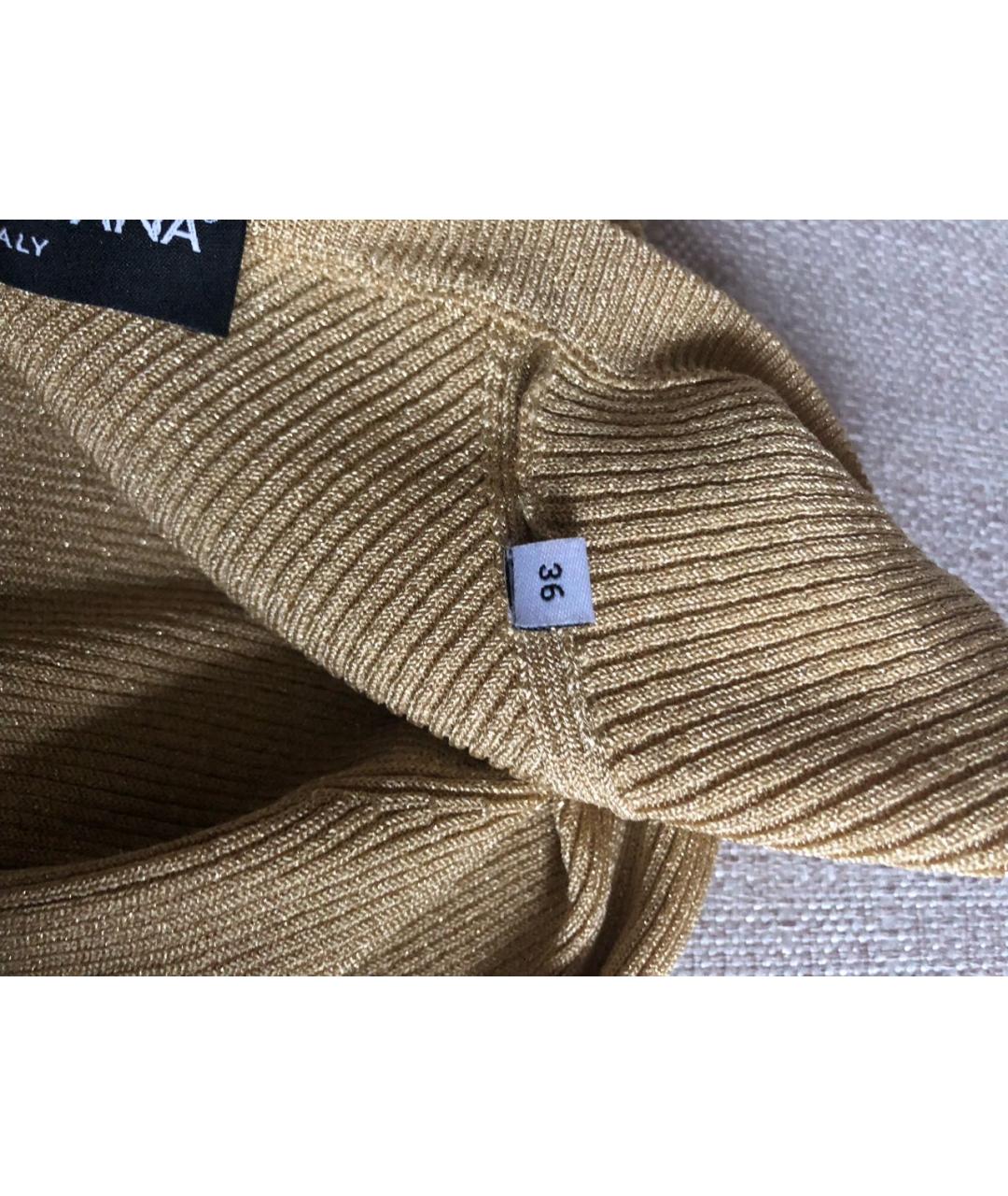 DOLCE&GABBANA Золотой вискозный кардиган, фото 5