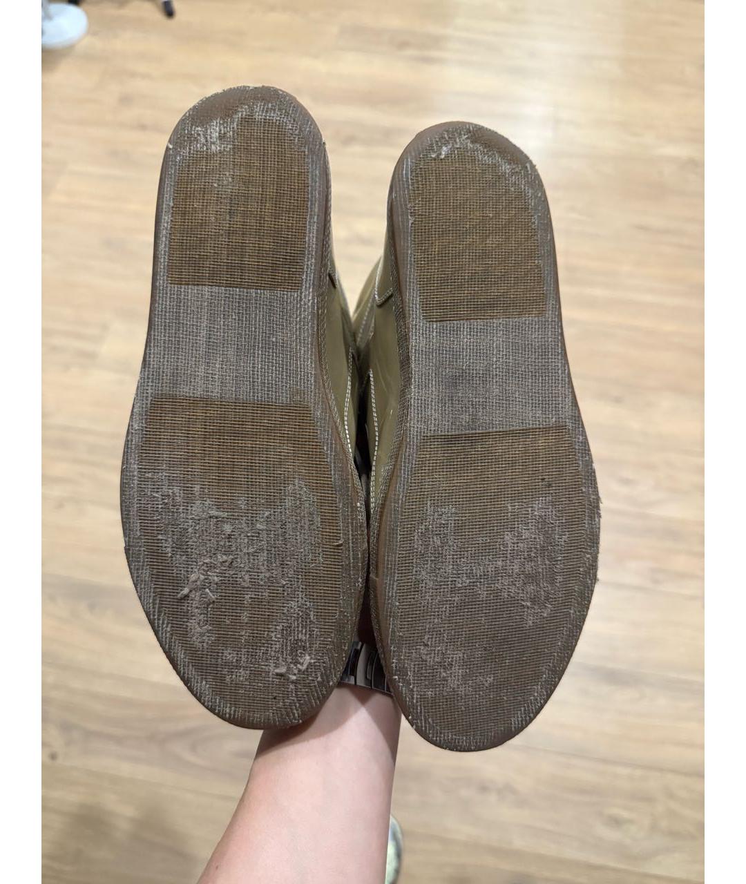 BRUNELLO CUCINELLI Бежевые кеды из лакированной кожи, фото 6