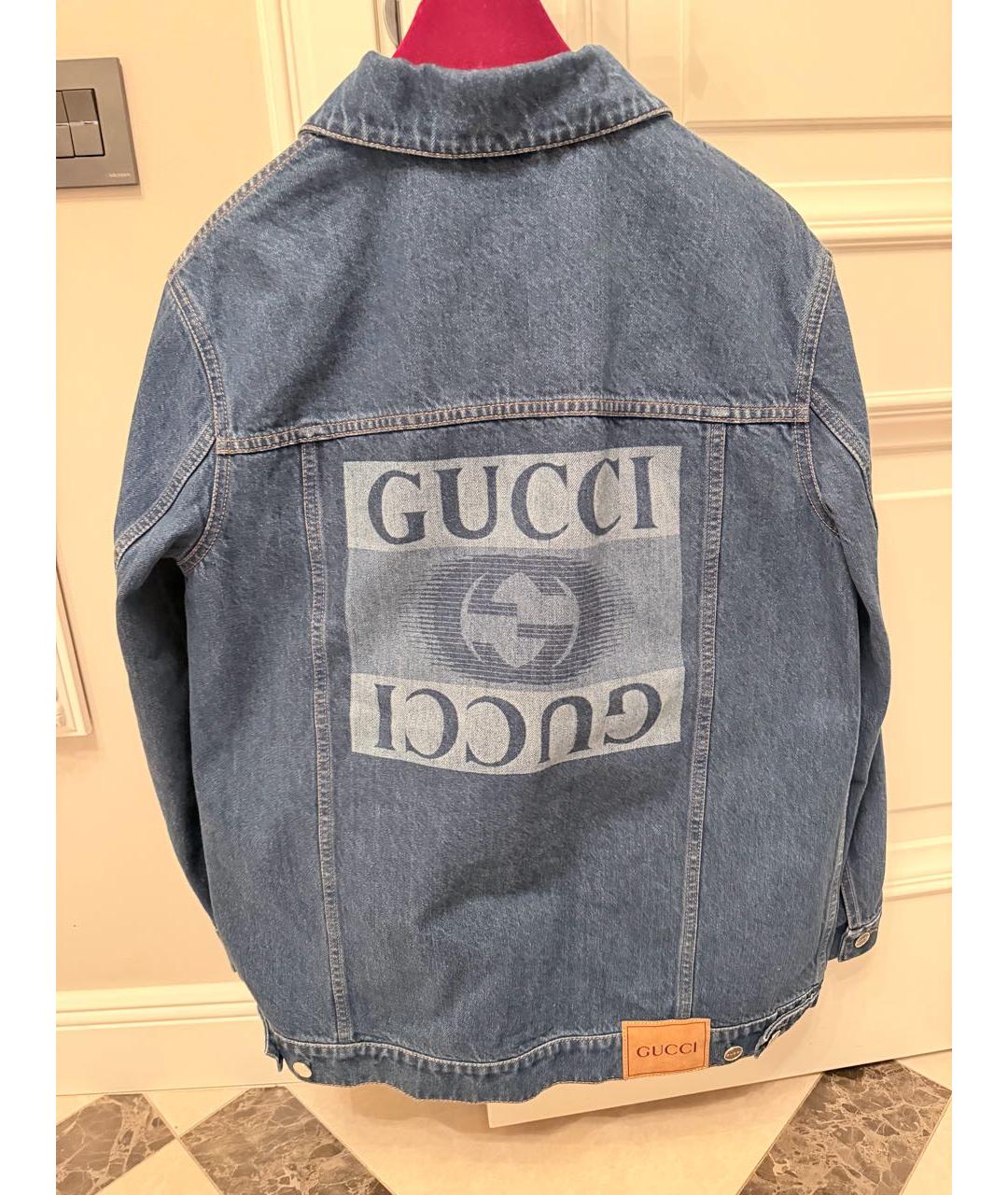 GUCCI Синяя деним куртка, фото 2