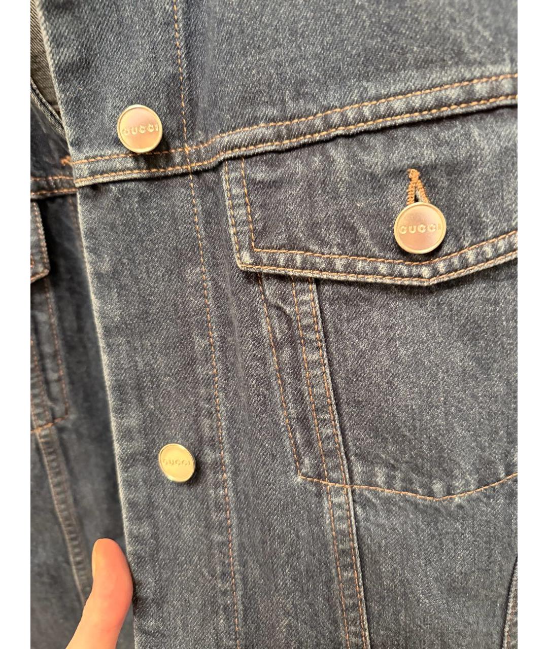 GUCCI Синяя деним куртка, фото 4