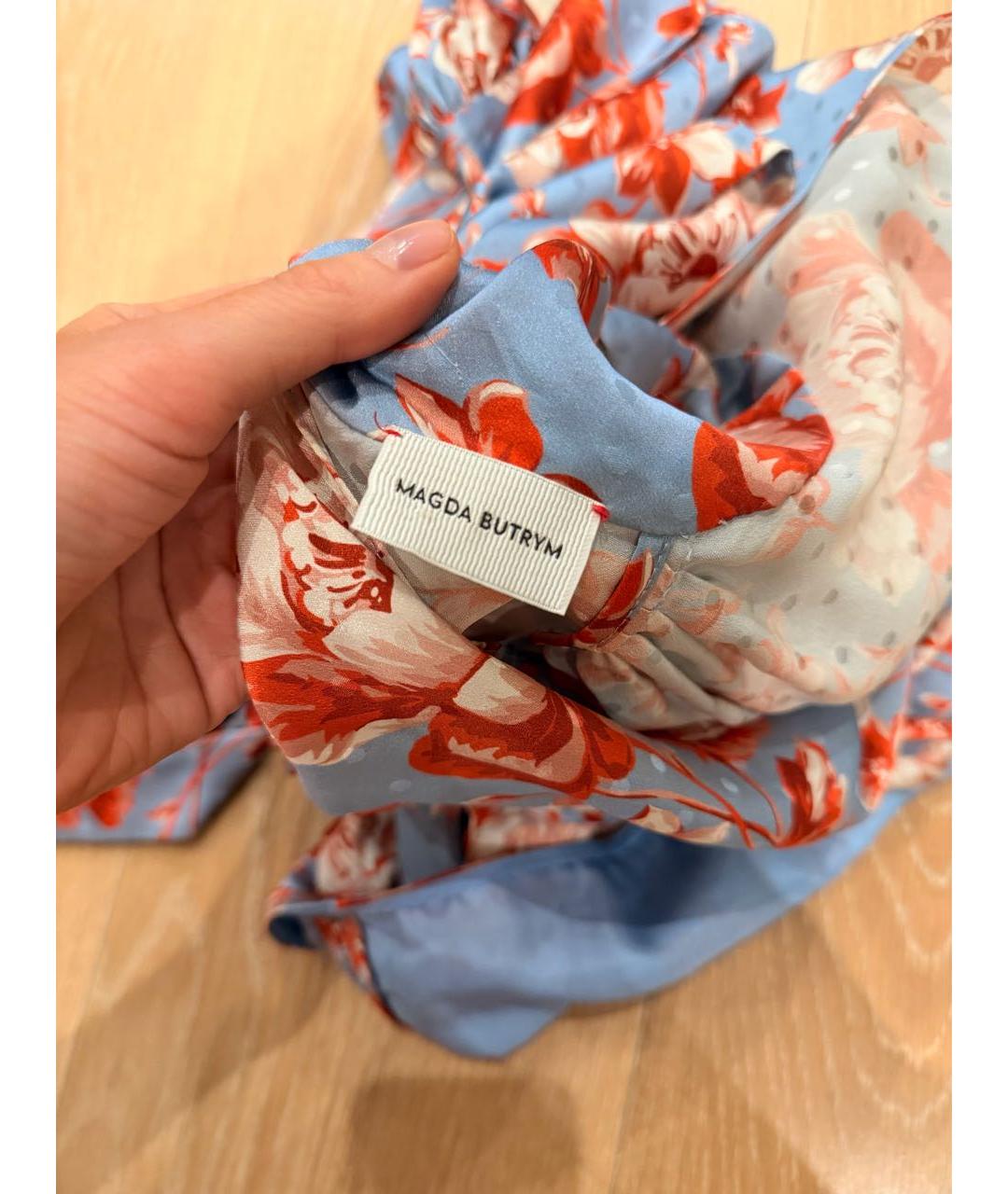 MAGDA BUTRYM Мульти шелковое коктейльное платье, фото 4