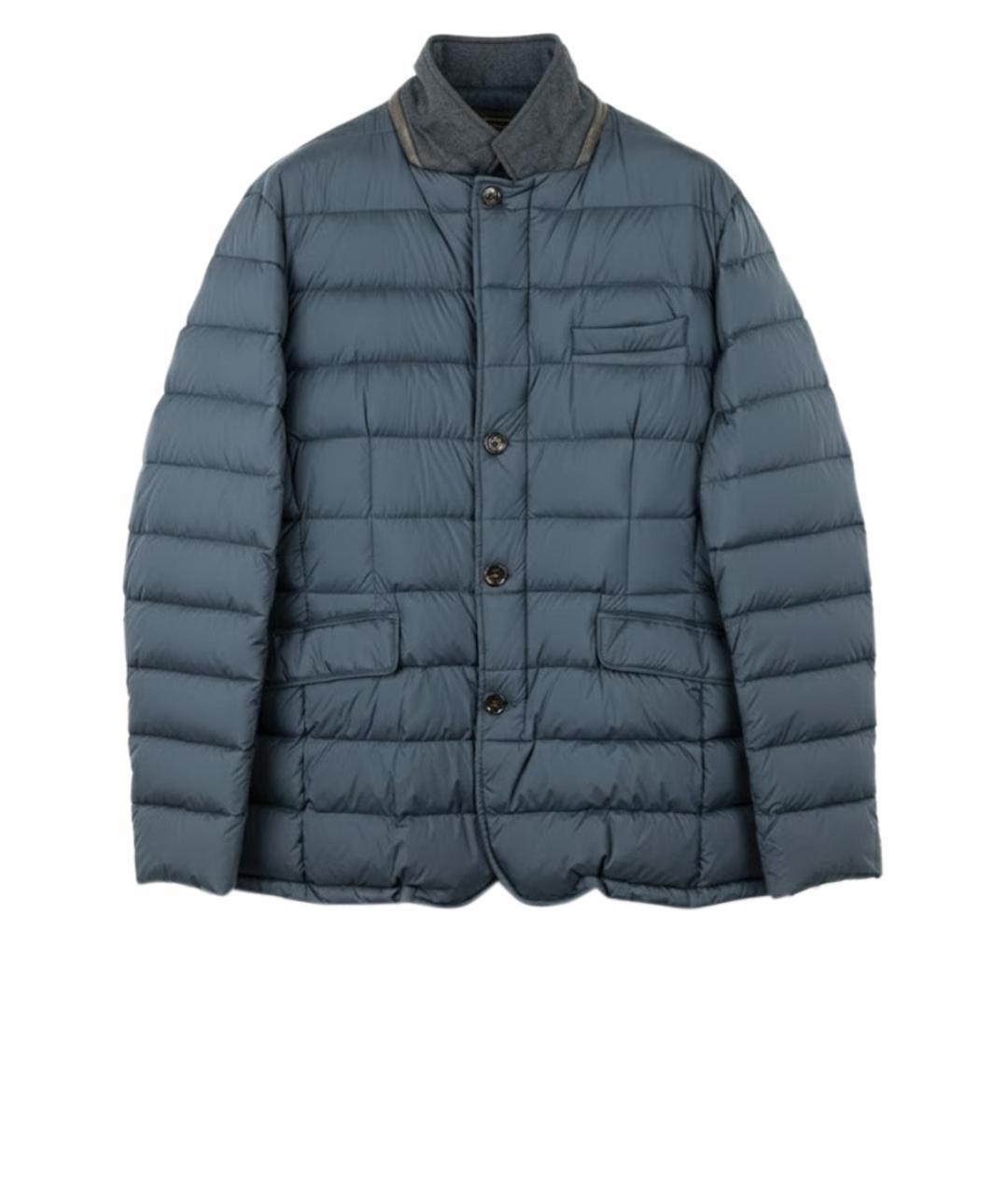 MOORER Синяя полиэстеровая куртка, фото 1