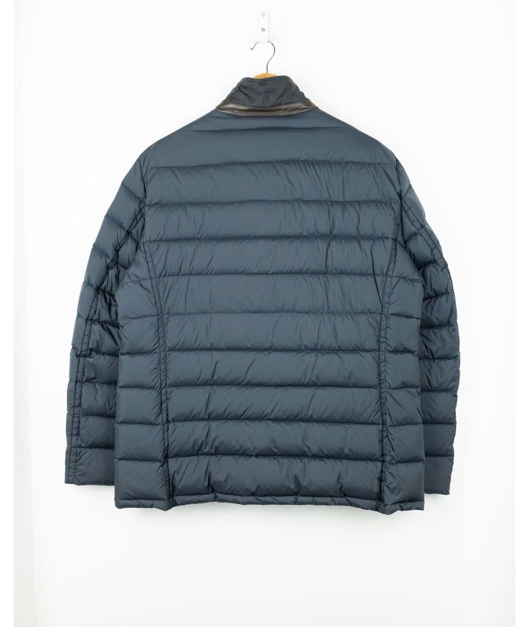 MOORER Синяя полиэстеровая куртка, фото 2