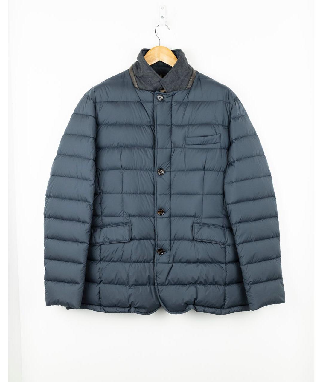 MOORER Синяя полиэстеровая куртка, фото 5