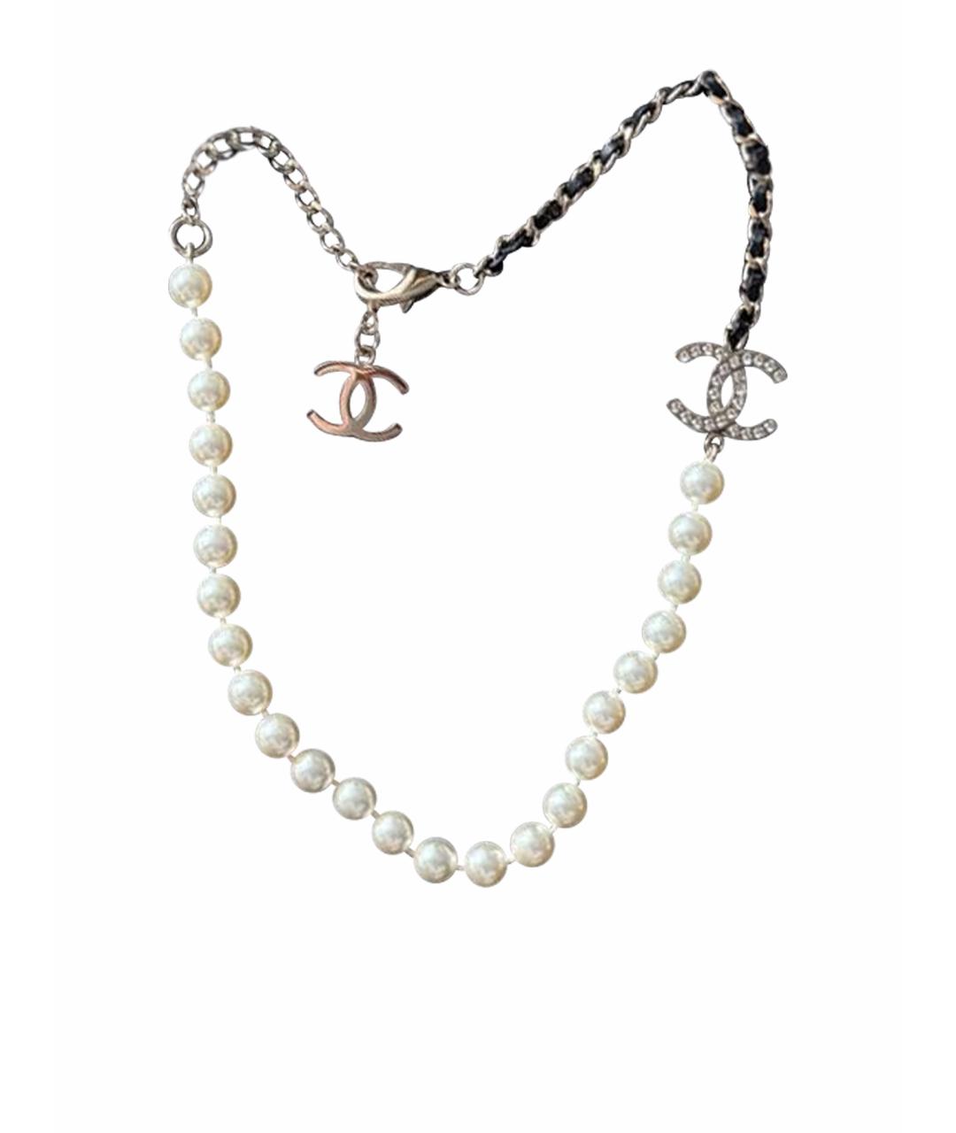 CHANEL Белое жемчужное колье, фото 1