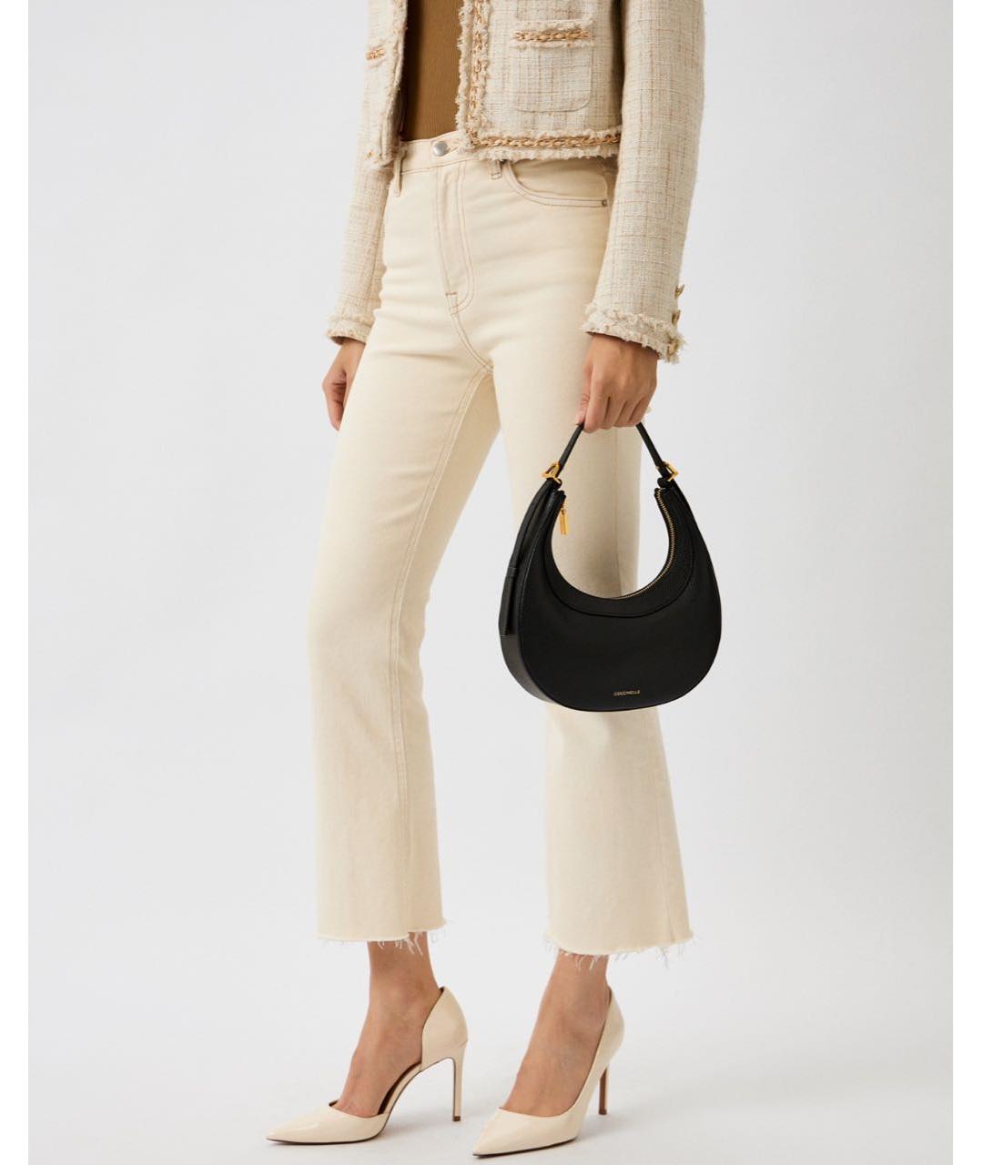 COCCINELLE Черная кожаная сумка с короткими ручками, фото 5