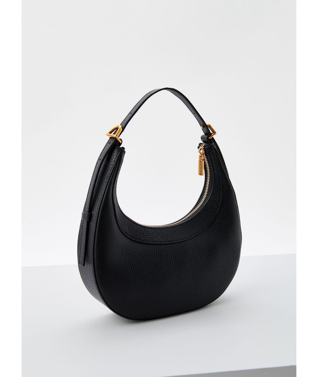 COCCINELLE Черная кожаная сумка с короткими ручками, фото 2