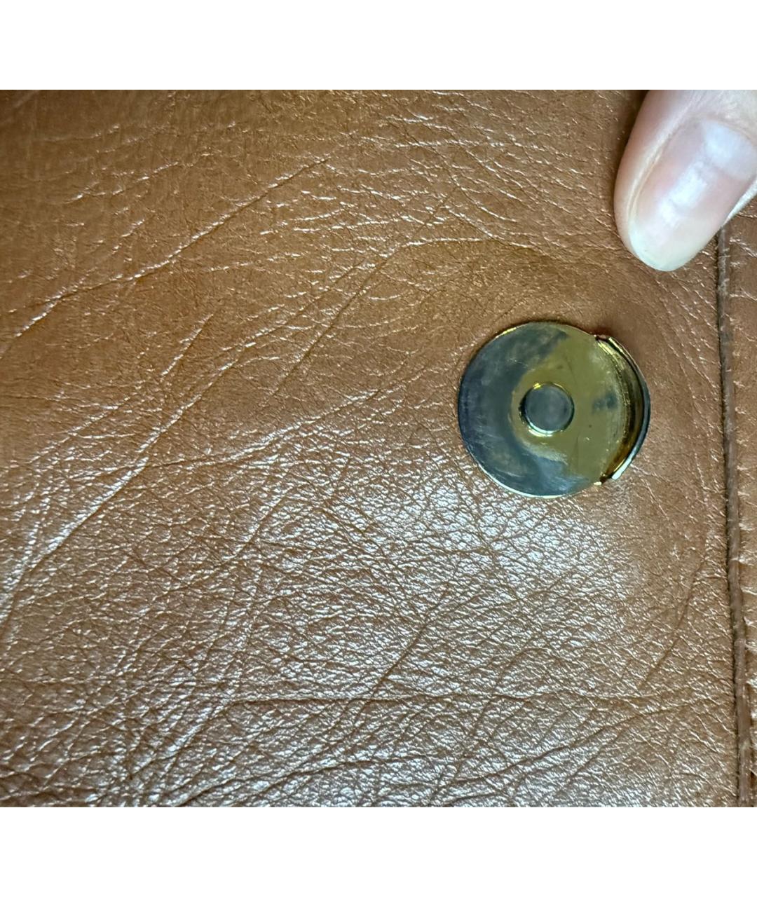 SAINT LAURENT Коричневая кожаная сумка через плечо, фото 6