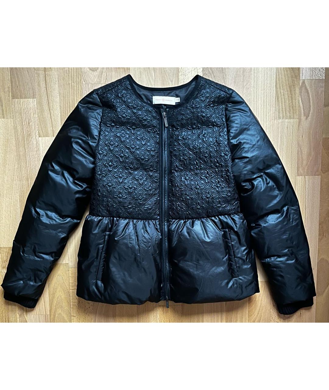 TORY BURCH Черный полиэстеровый пуховик, фото 7