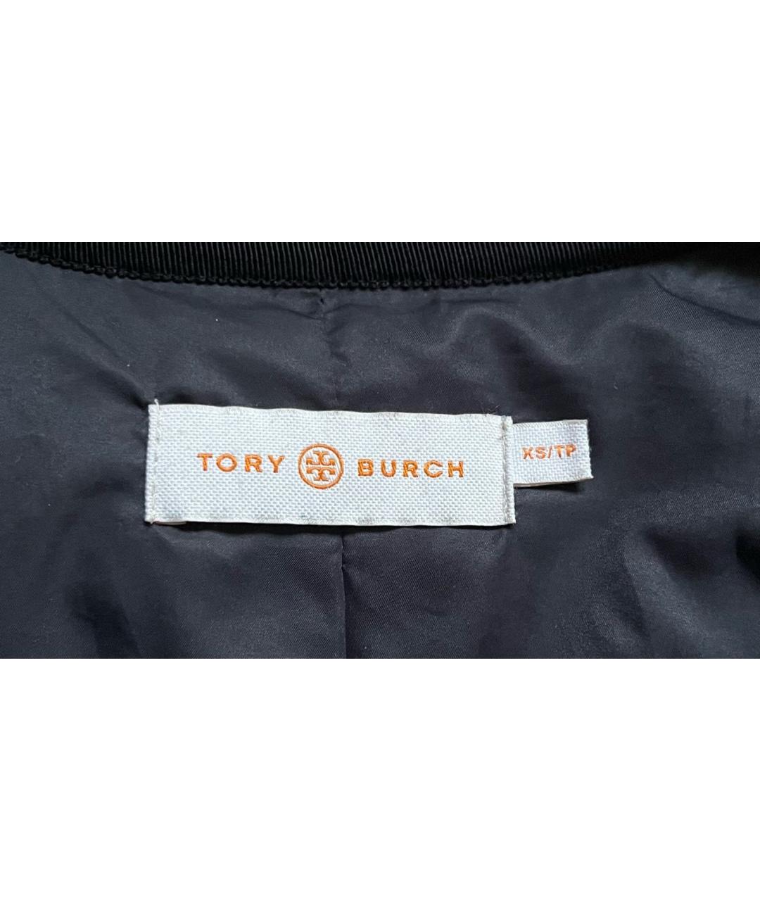 TORY BURCH Черный полиэстеровый пуховик, фото 4