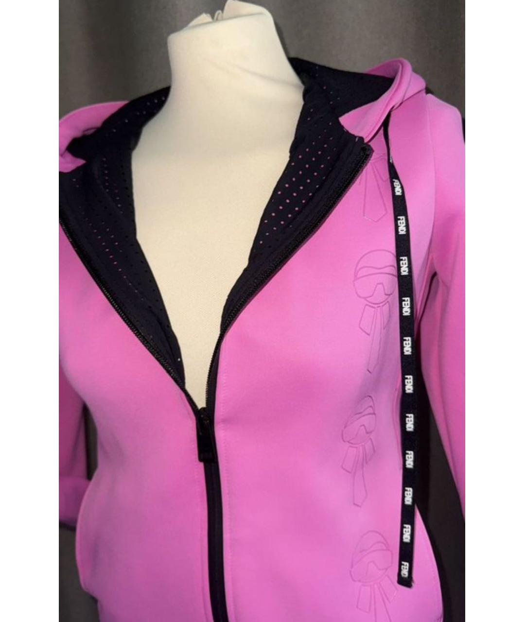 FENDI Розовая спортивная куртка, фото 4