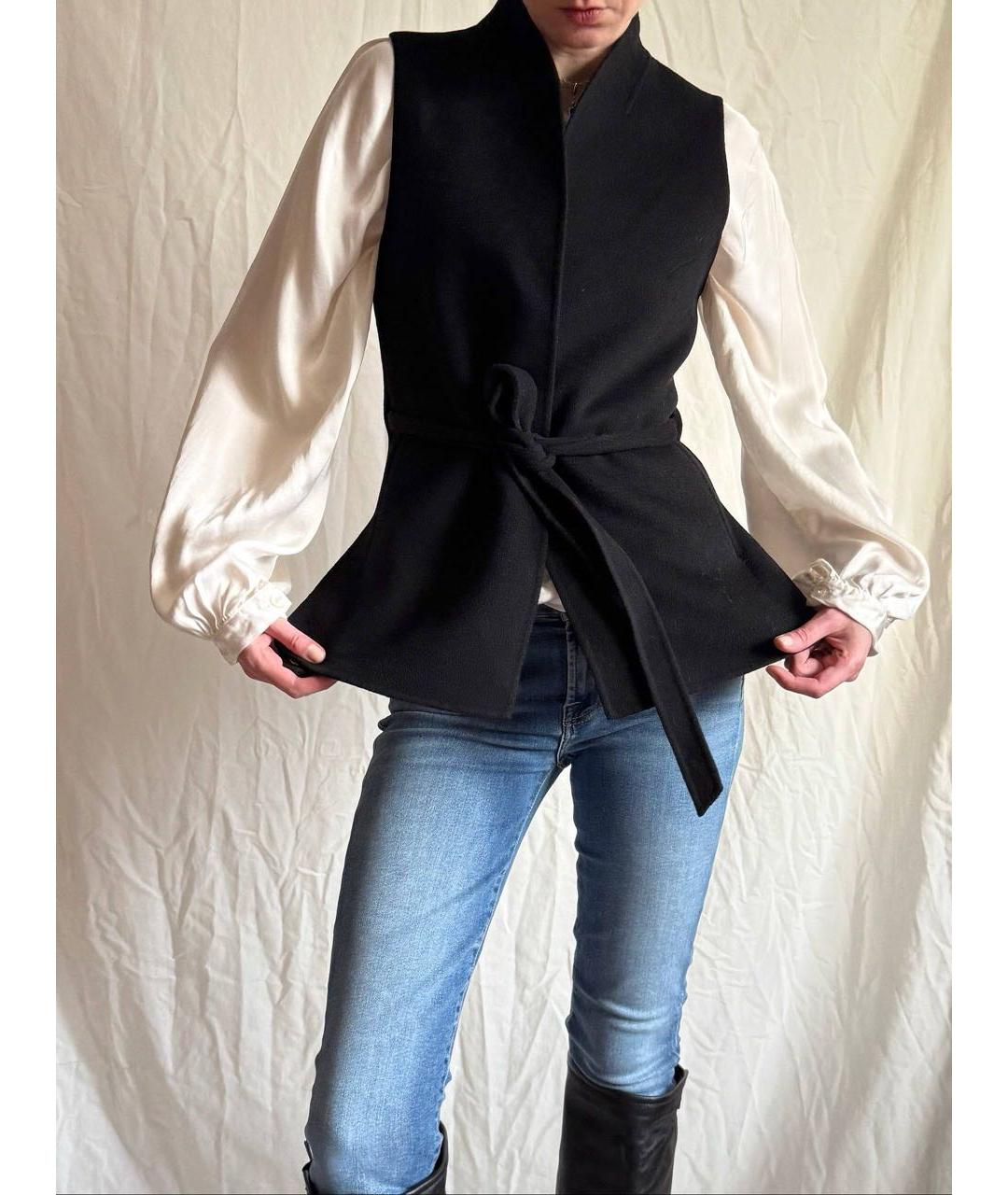 MAX MARA Черный шерстяной жилет, фото 2