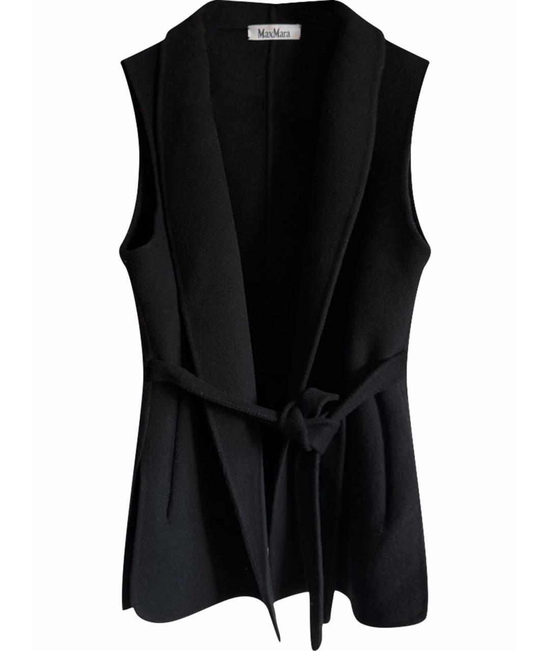 MAX MARA Черный шерстяной жилет, фото 1