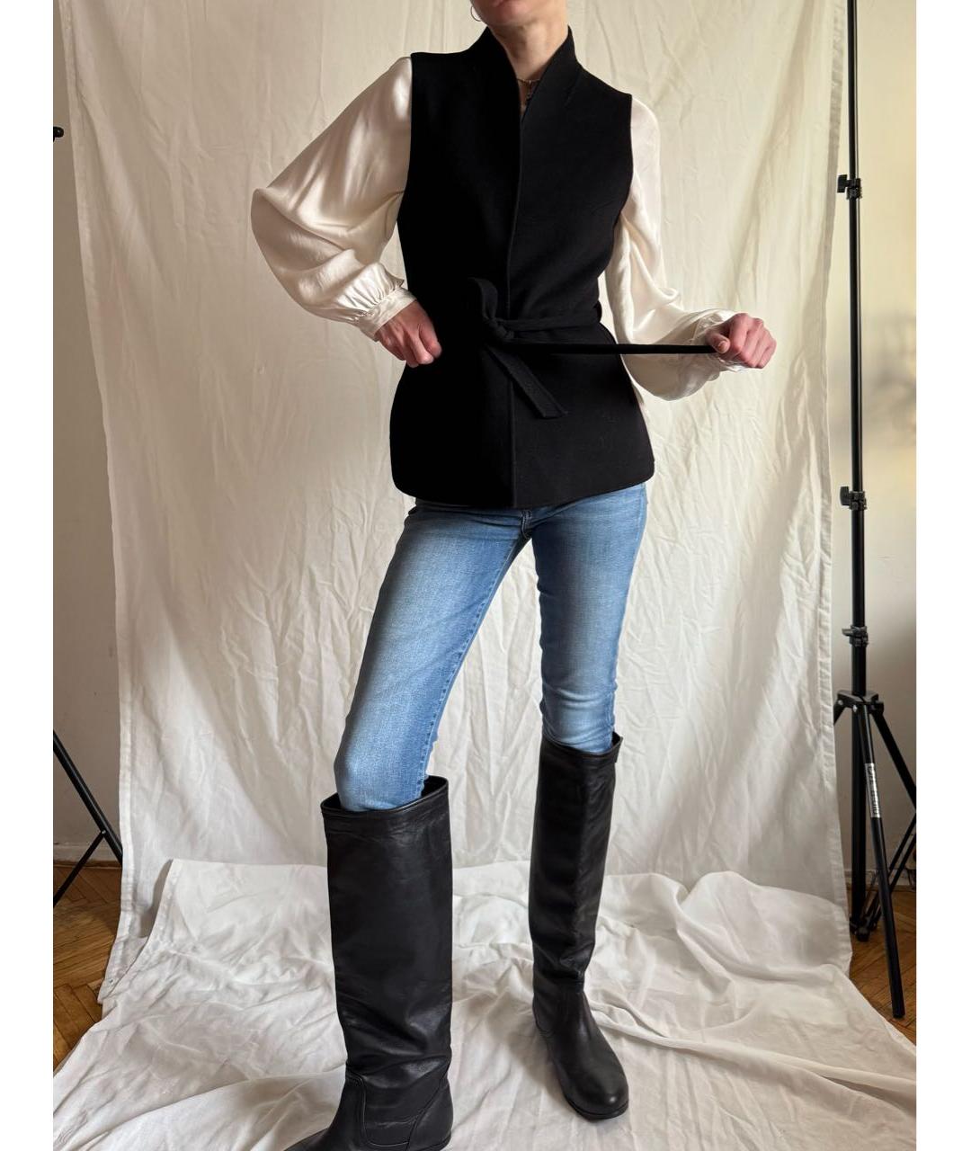 MAX MARA Черный шерстяной жилет, фото 7